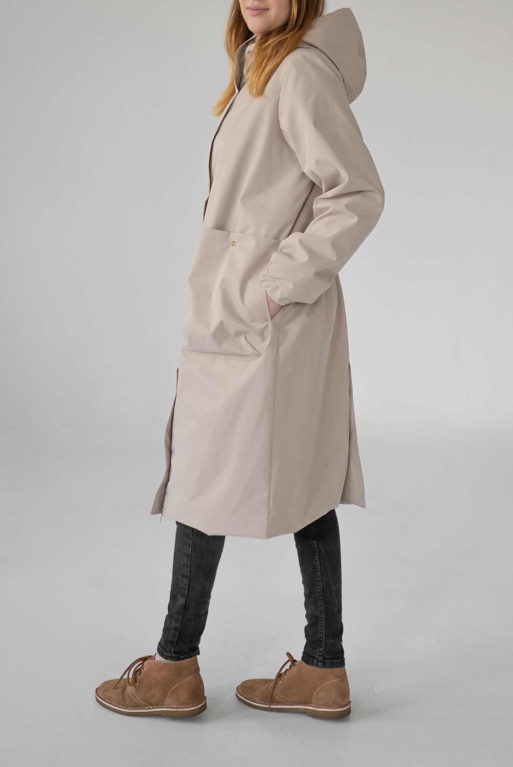 Плащ ko-ko-ko женский непромокаемый бежевый