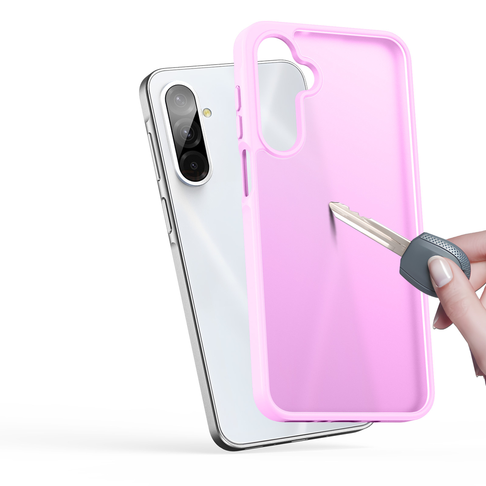 Прозрачный матовый чехол розового цвета (Rose Pink) для Samsung Galaxy A26 5G, серия Yind Series от Dux Ducis