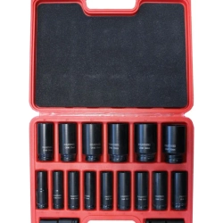 Набор головок ударных глубоких 17 пр., 1/2''(10, 12-19, 21, 22, 24, 27, 30, 32, 34, 36мм), в кейсе Partner PA-417782MPB