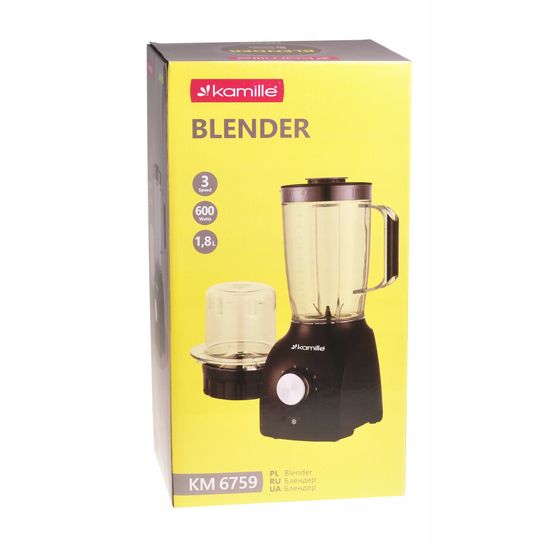 Блендер стационарный и кофемолка 2 в 1 Kamille KM 6759