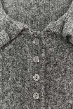 ZARA КАРДИГАН С ВОЛАНАМИ, СЕРЫЙ