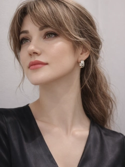 Серьги Oubi Yabi «Широкие кольца» Silver