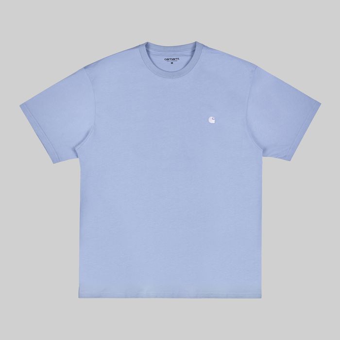 Футболка мужская Carhartt WIP Madison артикул:I033000_frosted_blue - купить в магазине Дайс