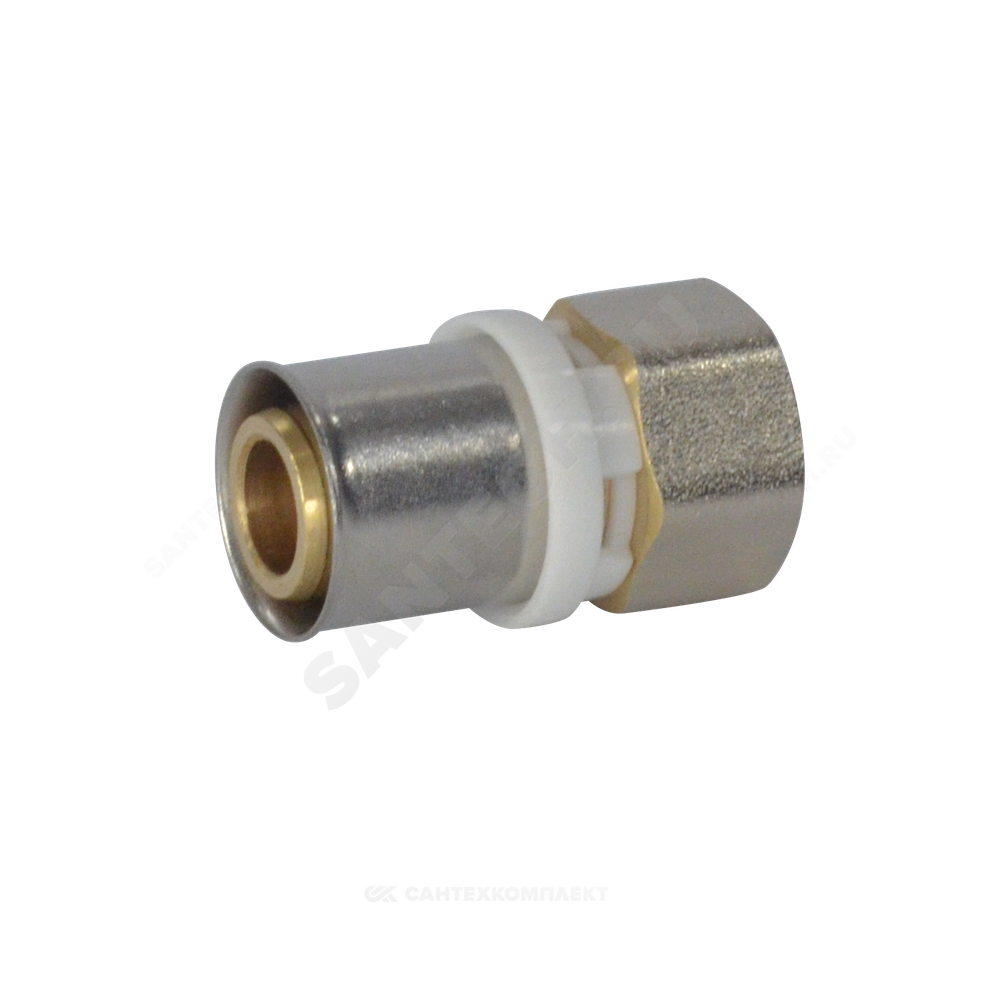 Муфта МП латунь никель пресс Дн 20х1/2" ВР ГОСТ 32415-2013 8002 Aquasfera 8002-03