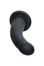 Черный анальный фаллоимитатор Serpens - 14 см. (Цвет: черный)