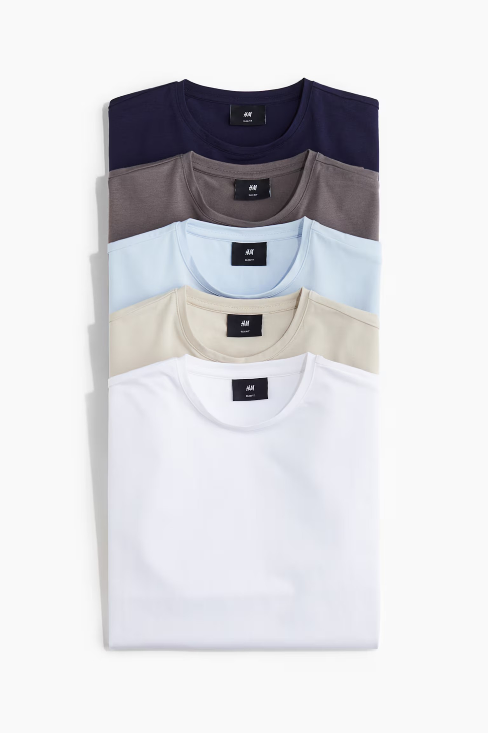 H&M Набор из 5 облегающих футболок