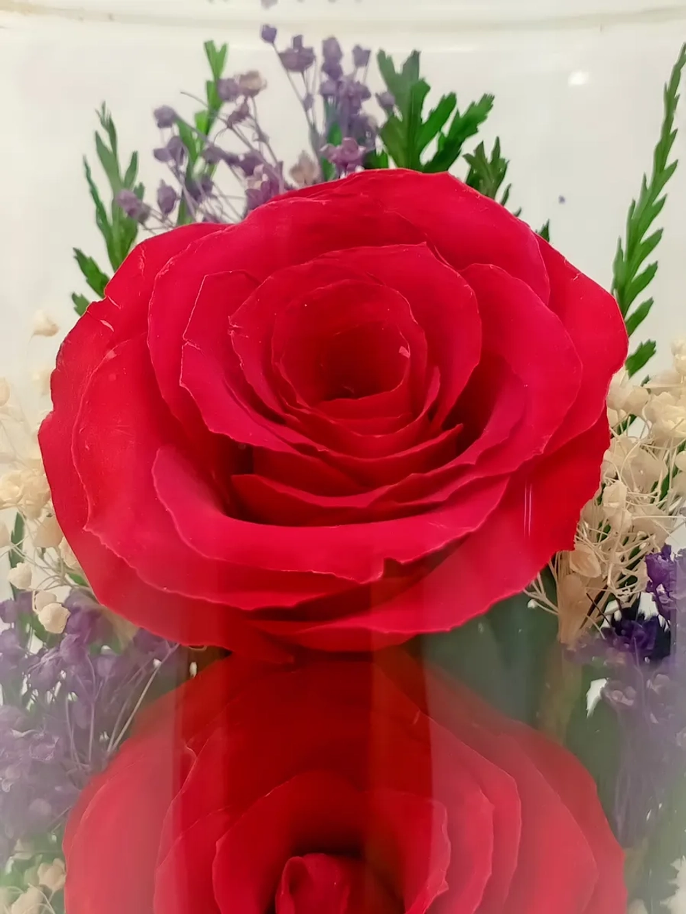 натуральные цветы в стекле, вакуум