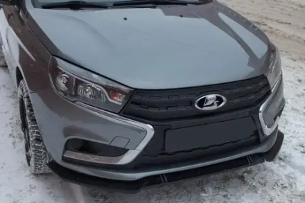 Сплиттер переднего бампера VTS 2.0 шагрень