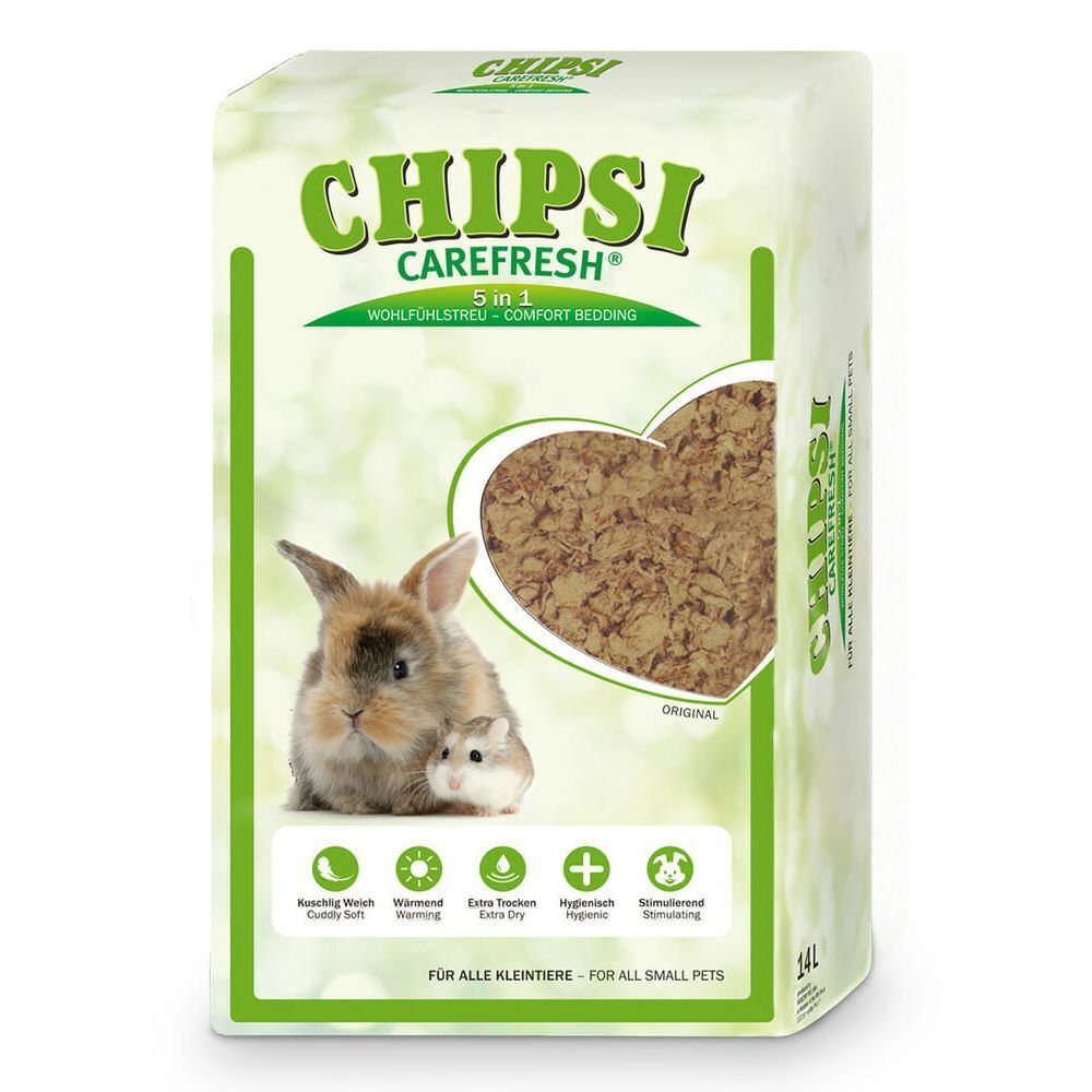 CHIPSI CAREFRESH ORIGINAL - наполнитель/подстилка д/птиц и мелких домашних животных 14 л