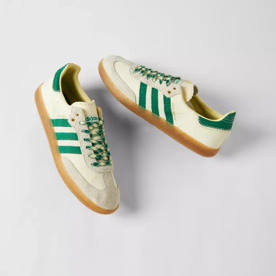 Кеды Wales Bonner x Adidas Samba Cream White Bold Green