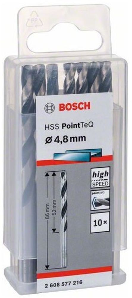 Сверло по металлу BOSCH HSS PointTeQ Сверл 4.5mm 10 шт