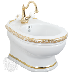 Биде подвесное Migliore Milady ML.MLD-25.730.D4.DO, декор золото