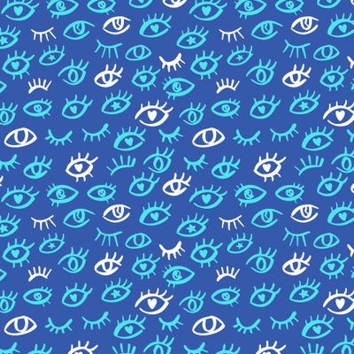 Мистические глаза на синем