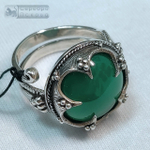 Кольцо "Готланд" сердолик/зелёный,чёрный агат/бирюза