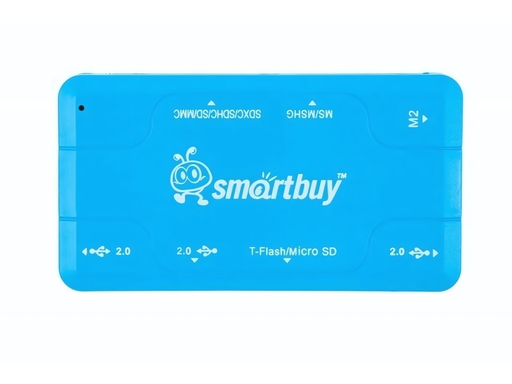 USB Хаб+Картридер Smartbuy COMBO MASTER SBRH-750-B универсальный Blue