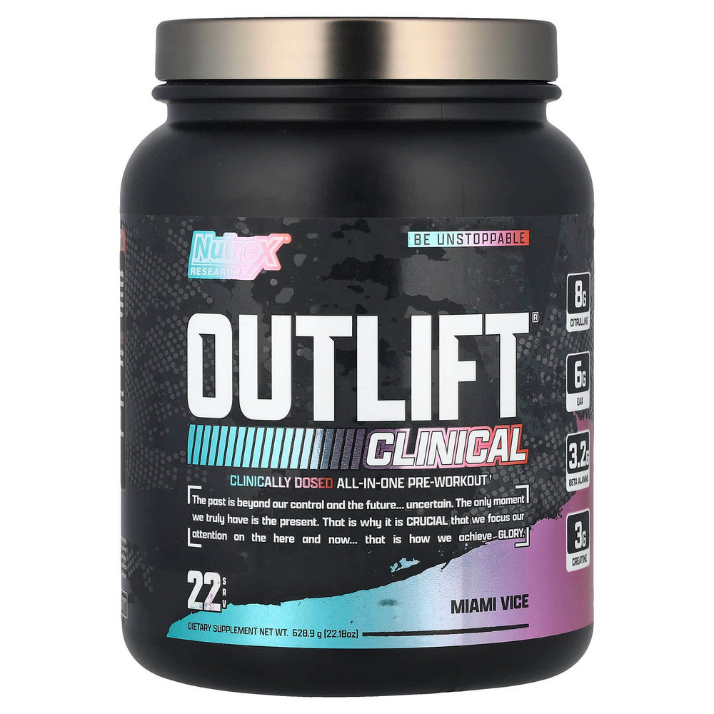Nutrex Research, Outlift® Clinical, Miami Vice, 628,9 г (22,18 унции)