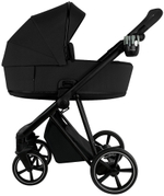 Детская коляска Roan Sol 2.0 3 в 1 с автокреслом Pituso Baesa Pro Black SLL/30/T Caviar Black/Black/руч.Black