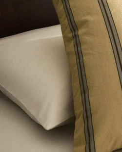 ZARA HOME (300 НИТЕЙ) НАВОЛОЧКА В ПОЛОСКУ, ЖЕЛТЫЙ