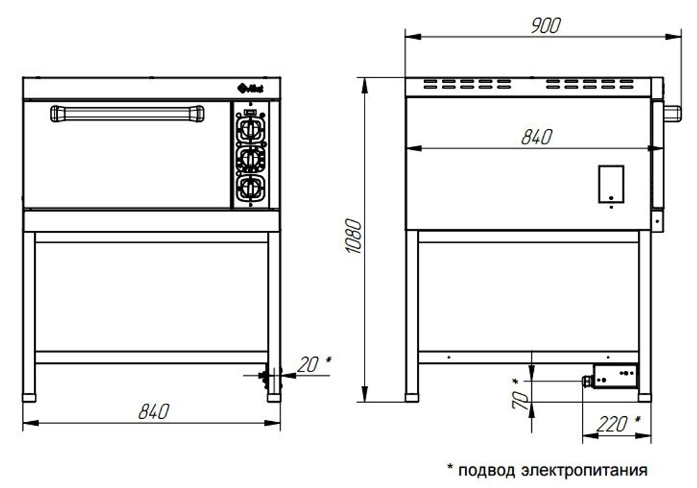 Шкаф жарочный Abat ШЖЭ-1