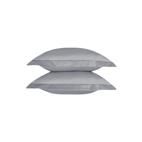 Комплект из двух сатиновых наволочек 70х70см | темно-серый