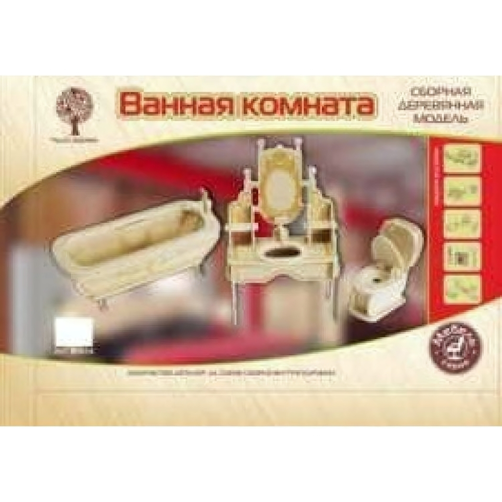 Мебель для кукол "Ванная комната" (Чудо-дерево)