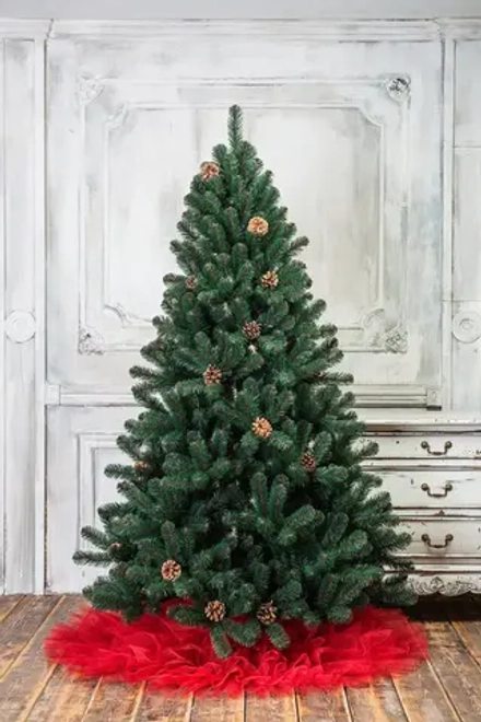 Искусственная елка Лапландия с шишками 180 см., мягкая хвоя, ЕлкиТорг (12180)