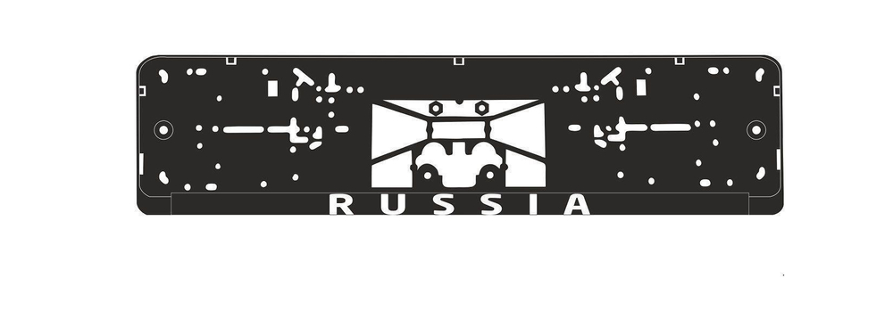 Рамка номерного знака Russia нижняя защелка AVS RN-06