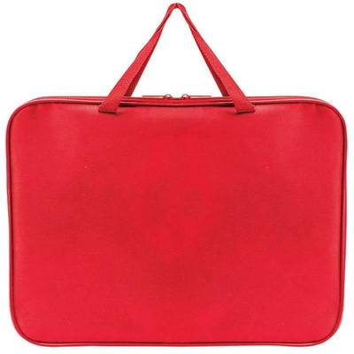 Папка офисная А4 цветная ЛАЙТ, ткань, 350/275/20 красная (Пчелка)