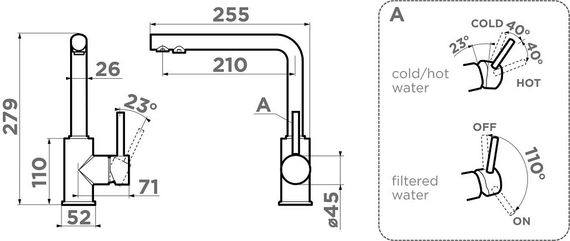 Смеситель Omoikiri Nakagawa 2 Plus-WH латунь/белый
