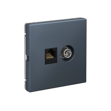 Розетка компьютерная + телевизионная 2-м СП ArtGallery RJ45 кат.5E + TV механизм грифель SE GAL000789