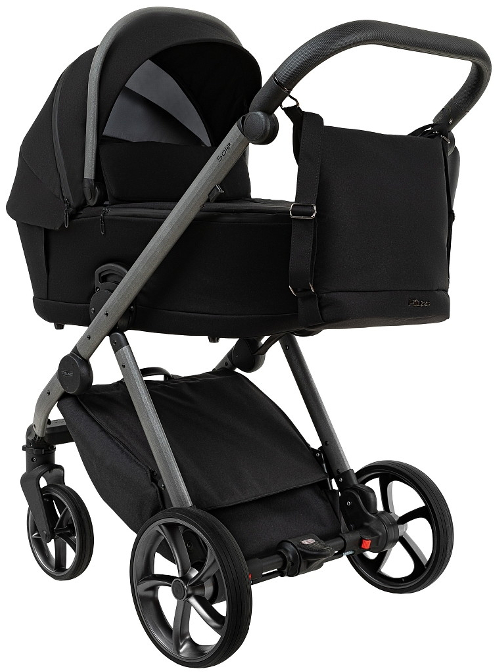 Детская коляска Pituso Sole 3 в 1 с автокреслом Santiso Pro Black PMPT/023 Black