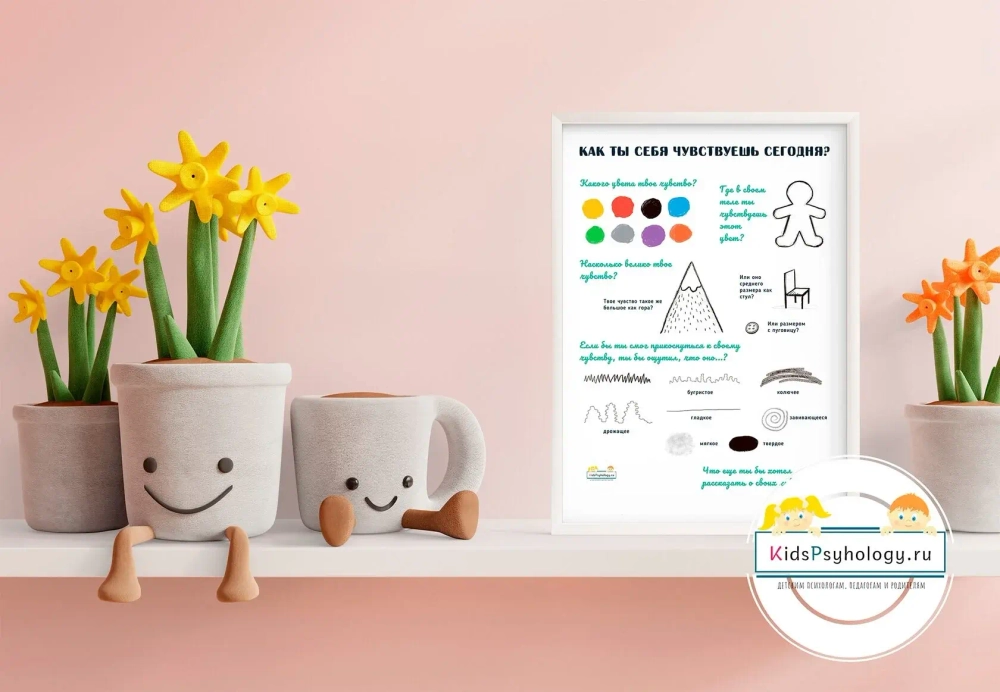 Плакат "Как ты себя чувствуешь сегодня?" + карточки "Мои эмоции и чувства"