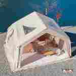 Пневмокаркасная палатка «Летний Уют» 3,6×3,6×2,5 м — семейная, кемпинговая из ПВХ