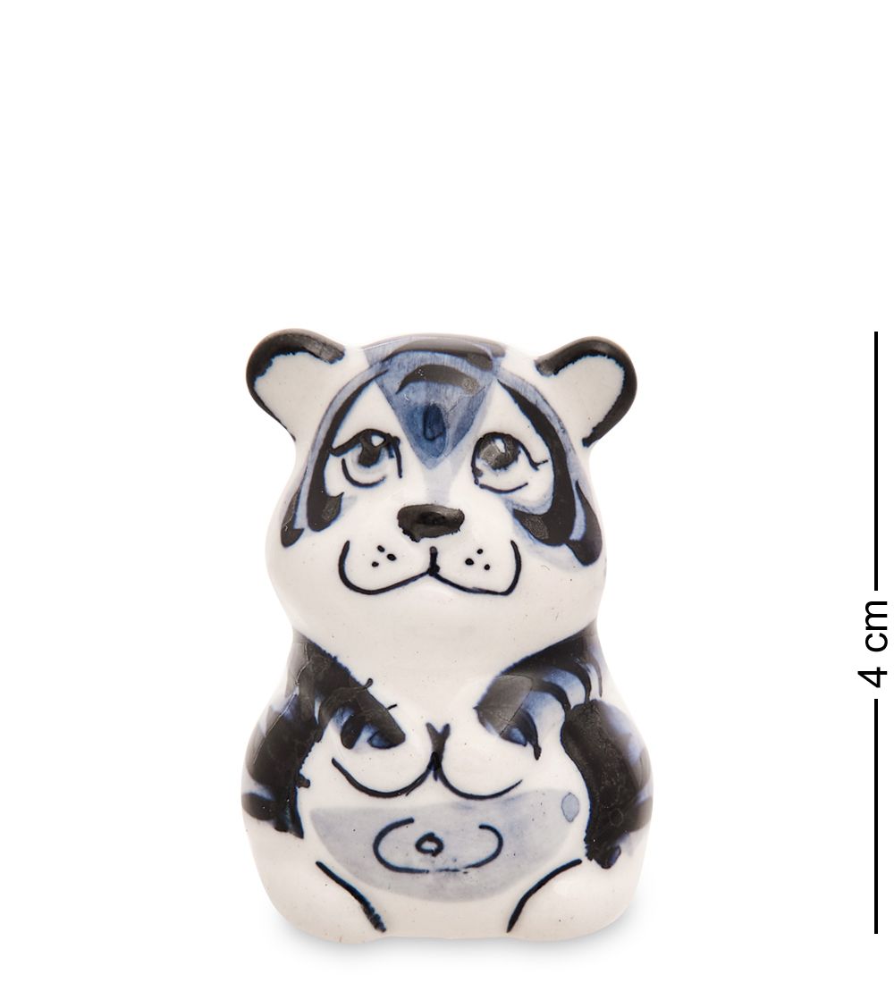 ГЛ- 781 Фигурка «Тигренок Пуф» (Гжельский фарфор)