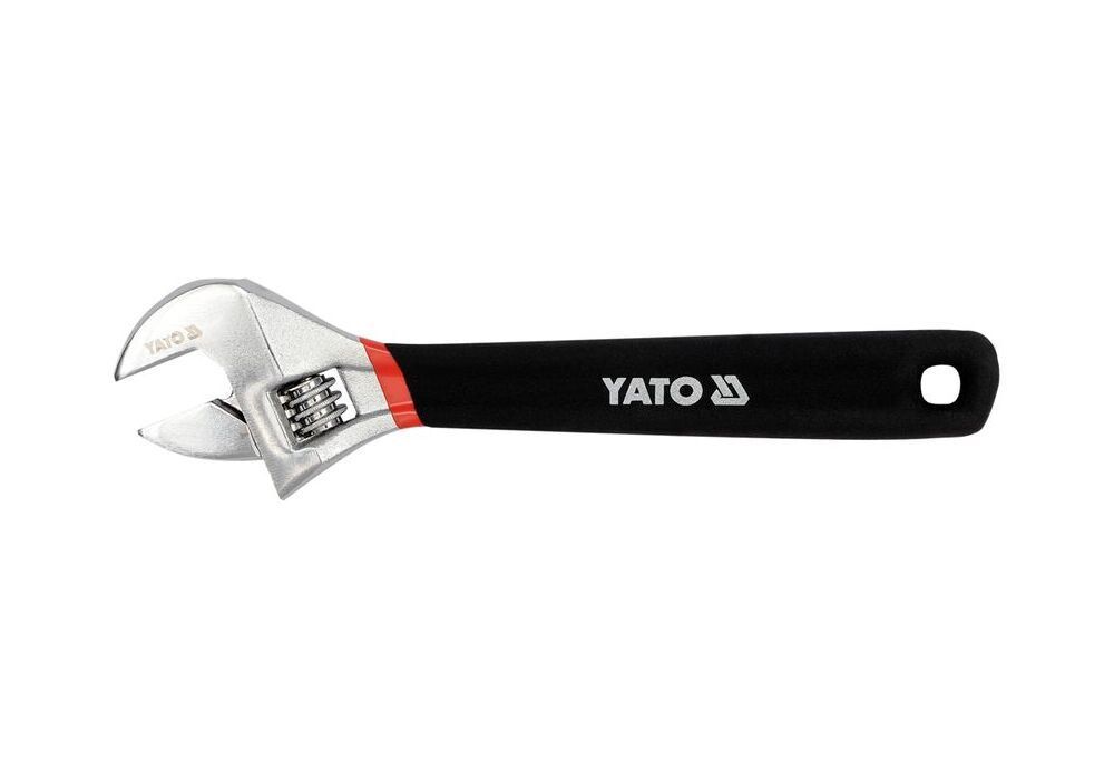 Ключ разводной Yato 150 мм (сталь 45 HRC 45-50) обливная обрезиненная рукоятка DIN 3117