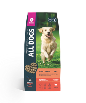 All Dogs Сухой корм для взрослых собак Говядина с овощами