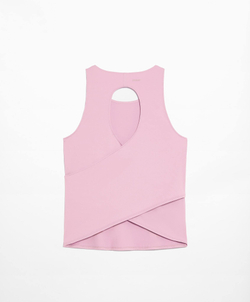 Oysho Футболка комфортлюкс с перекрестной спиной, розовый