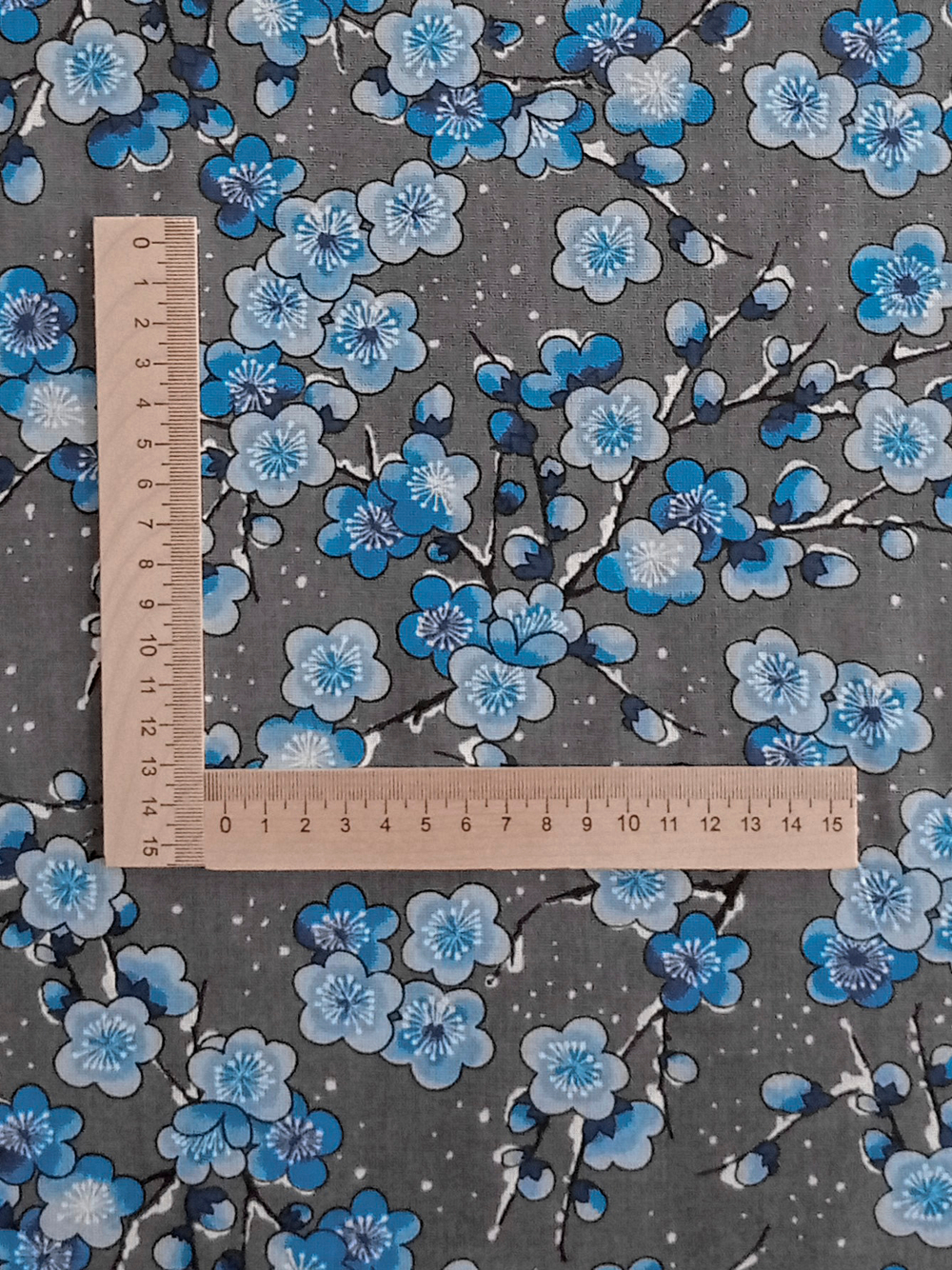 Ткань бязь плательная, рис. "Сакура", ширина 150 см, арт. 343