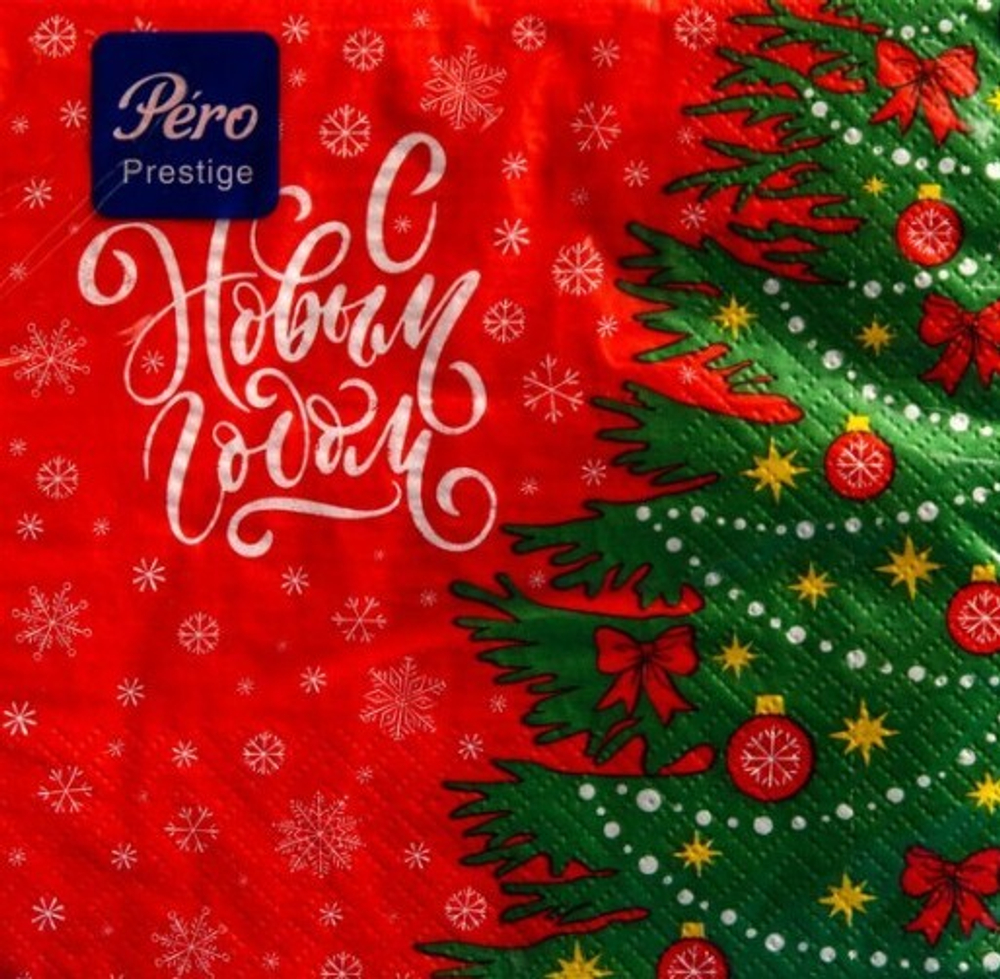 Pero Prestige Салфетки 33*33 3-сл.,Елочка 1/20шт