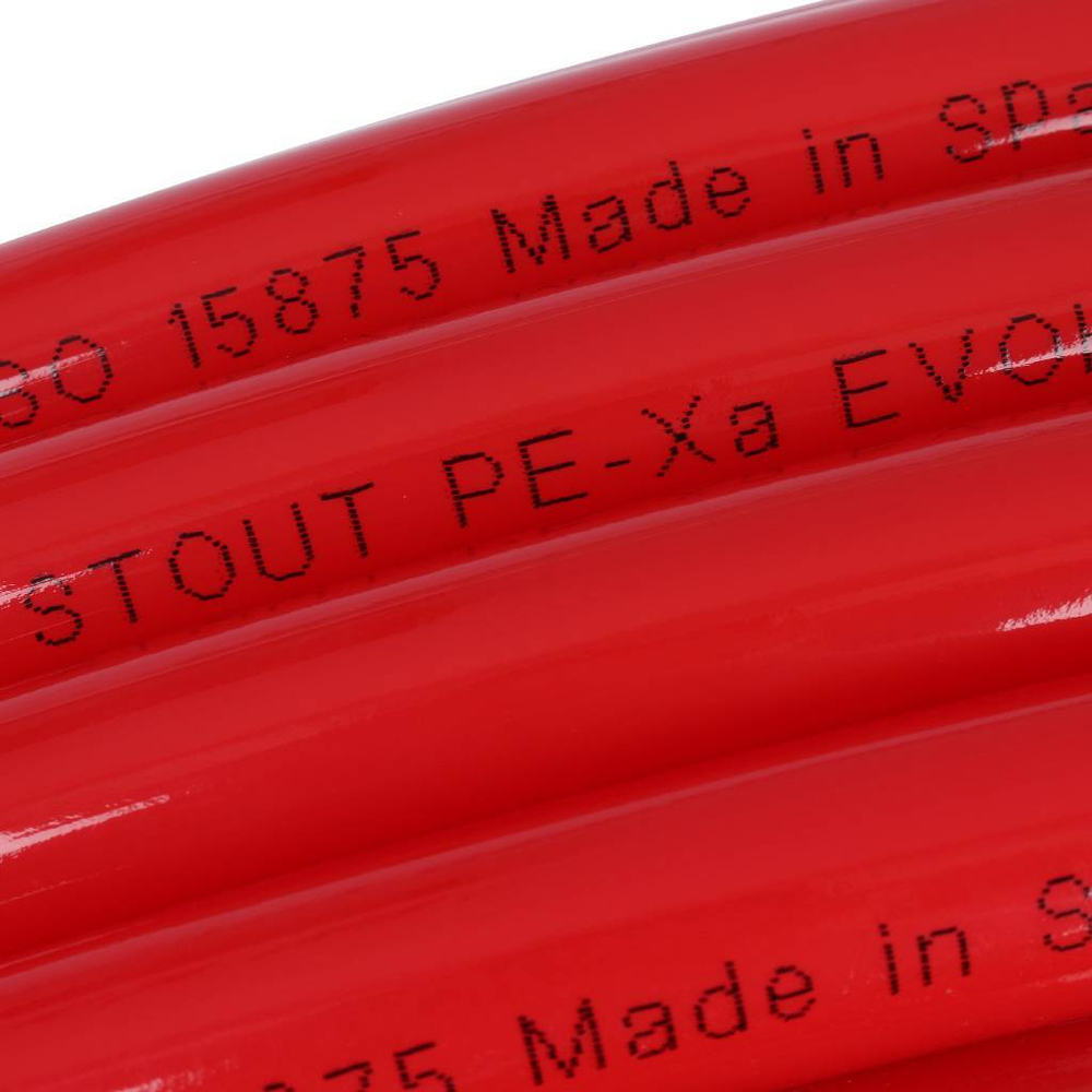 Труба из сшитого полиэтилена STOUT PEX с кислородным слоем, красная, 20х2,0 240 м