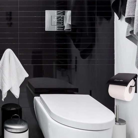 Бумагодержатель универсальный с крышкой Kamille KM 8819B