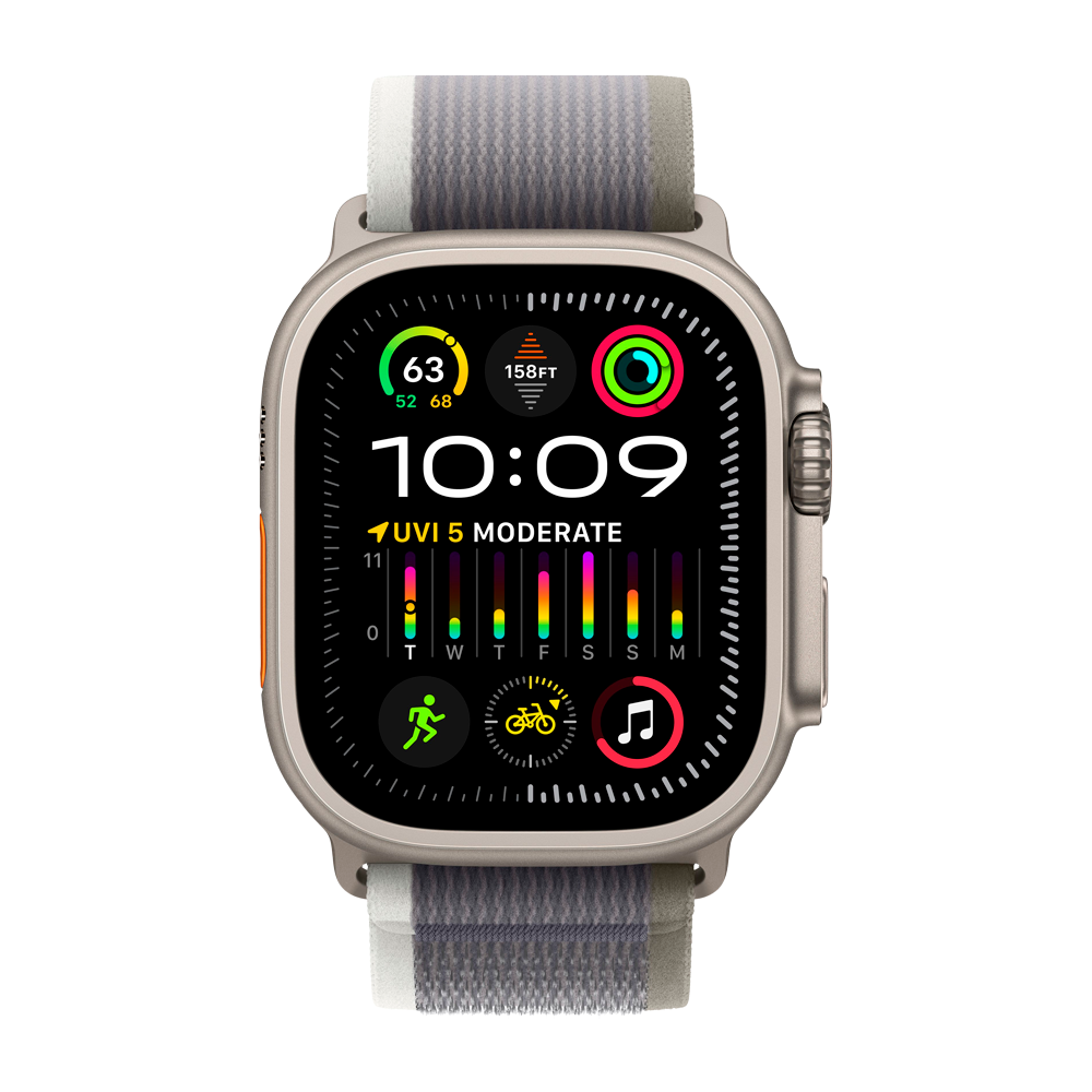 Умные часы Apple Watch Ultra 2 GPS + Cellular, 49mm, Trail Loop S/M, Green/Gray (Зеленый / Серый)