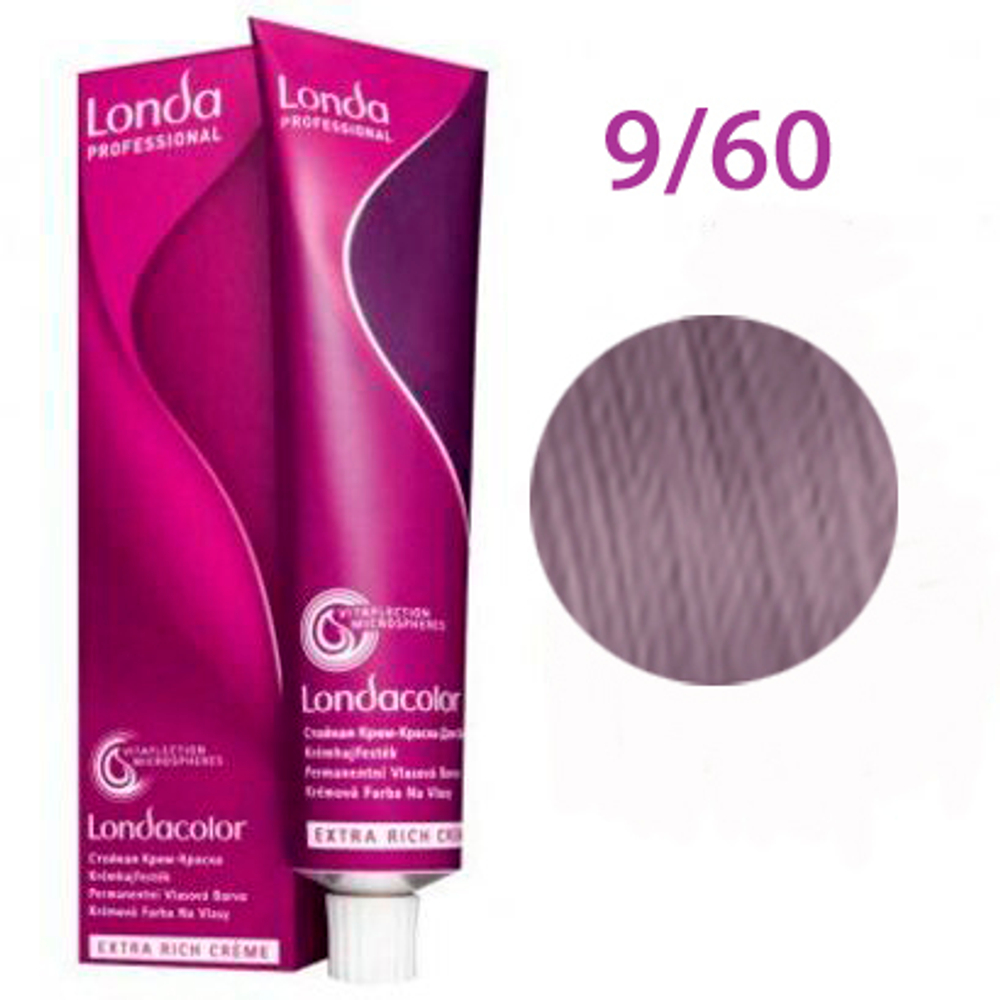 Londa Color стойкая крем-краска, 9/60 очень светлый блондин фиолетовый натуральный, 60мл