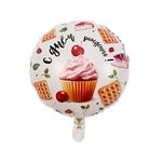 Шар (18"/46 см) Круг, РУС ДР Капкейк с вишенкой