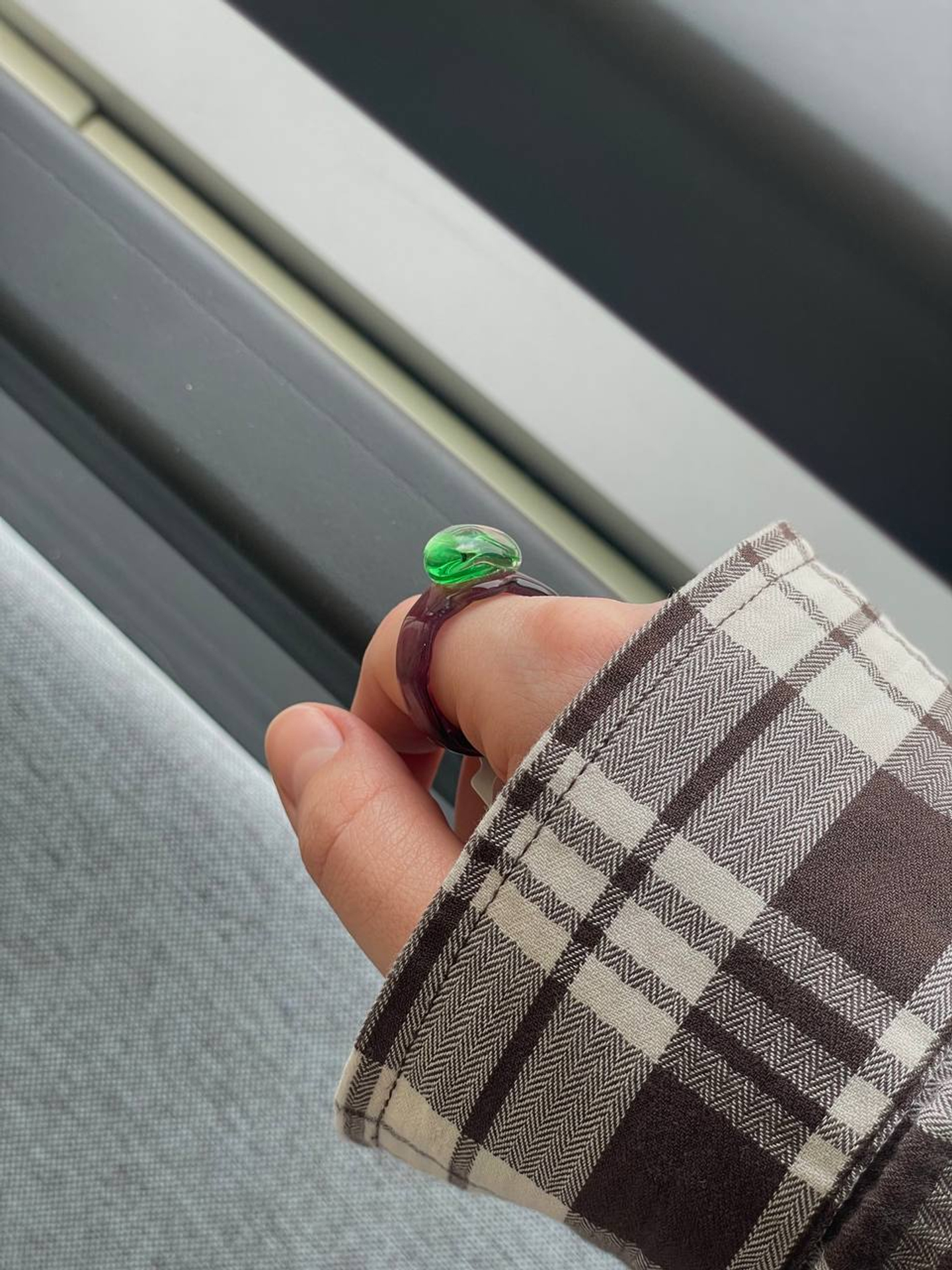 Кольцо Капля, стекло