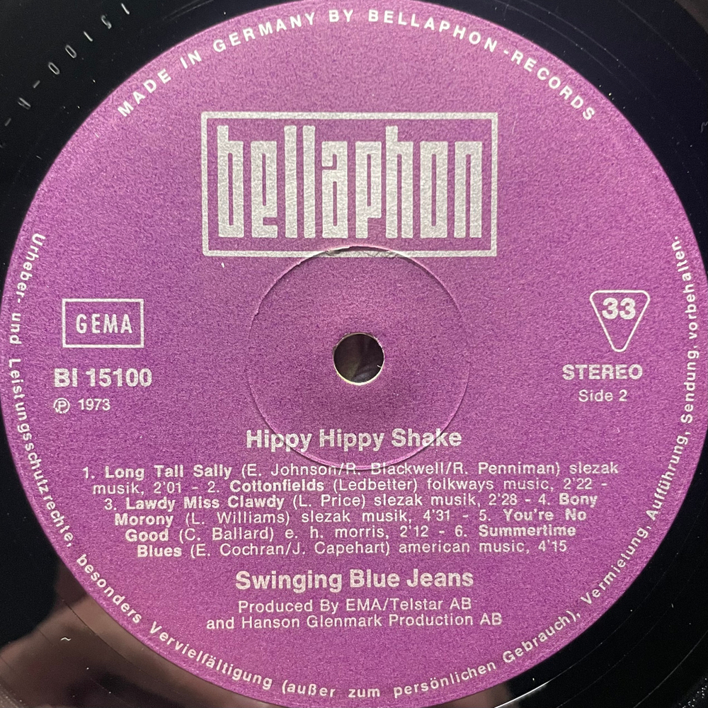The Swinging Blue Jeans ‎– Hippy Hippy Shake (Германия)