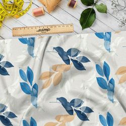 Ткань муслин листья простые