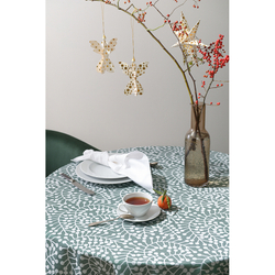 Скатерть из хлопка зеленого цвета с рисунком Спелая смородина, scandinavian touch, 180х260см