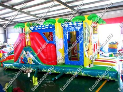 Надувной батут "Джунгли" 8*3*3 м