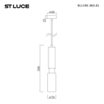 SL1192.363.01 Светильник подвесной ST-Luce Латунь/Латунь, Зеленый GU10 1*5W 4000K